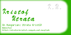 kristof utrata business card